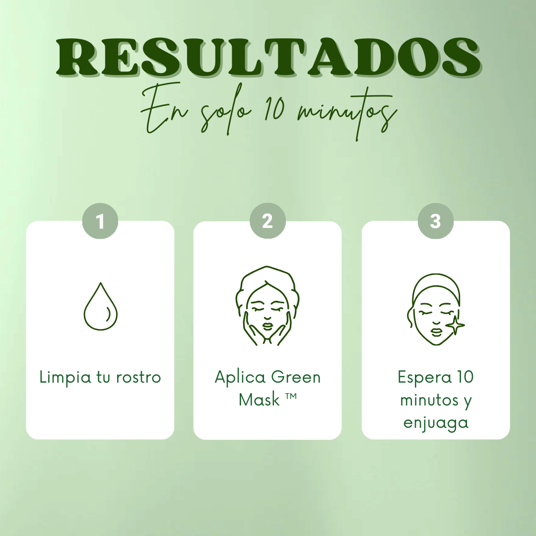 GREEN MASK™ | HOY 2X1 Mascarilla Efecto 10 Minutos + Rutina Skincare GRATIS